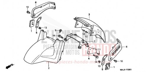 FRONT FENDER (ST1100A) ST1100AY de 2000